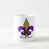 Mug Mardi Gras Fleur De Lis Coloré (Centre)