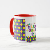 Mug Mardi Gras Fleur de Lis Rhombus (Devant gauche)
