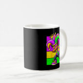 Mug Mardi Gras Funny Dabbing Black Boy Jester Hat Kid  (Devant droit)