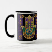 Mug Mardi Gras Gold violet vert Hamsas Art (Gauche)