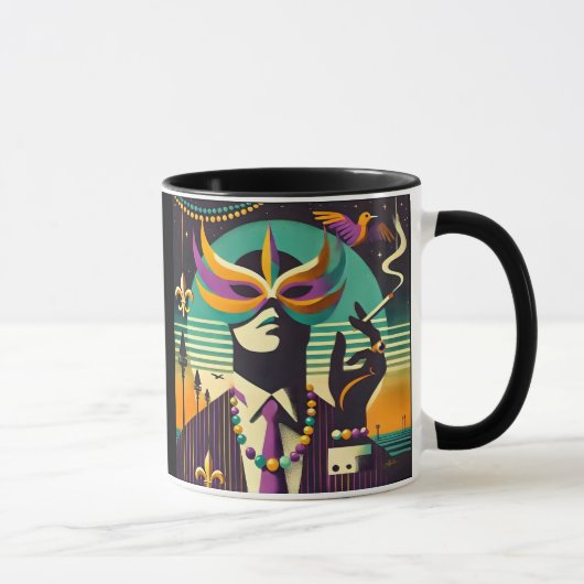 Mug Mardi Gras L'Homme Fumeur (Droite)