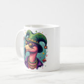 Mug Mardi Gras Magic : Le Flamant rose Rose Jouant (Devant gauche)