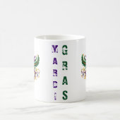 Mug Mardi Gras Masque Mug, Violet, Vert, Jaune (Centre)
