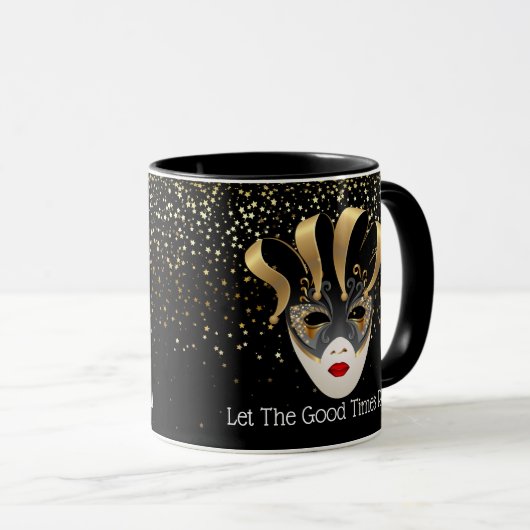 Mug Mardi Gras Mug-Let The Good Times Roll (Devant droit)