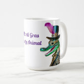 Mug Mardi Gras Steampunk Party Animal Alligator (Devant droit)