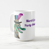 Mug Mardi Gras Steampunk Party Animal Alligator (Devant gauche)