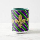 Mug Mardi Gras Stripes & Fleur de Lys (Centre)