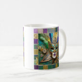 Mug Mardi Gras Troisième Oeil Gold Céramique Masque (Devant droit)
