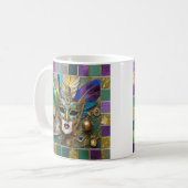 Mug Mardi Gras Troisième Oeil Gold Céramique Masque (Devant gauche)