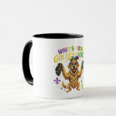 Mug Mardi Gras Who's Your Goldendaddy" Golden Retrieve (Devant gauche)