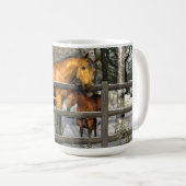 Mug Mare et poulain dans la boue d'hiver (Devant droit)