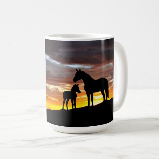 Mug Mare sauvage et poulain de Mustang (Devant droit)