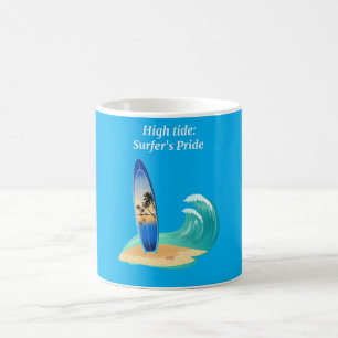 Mug "Marée haute : la fierté du surfeur" aventure océa