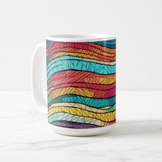 Mug Marée mosaïque (Devant gauche)