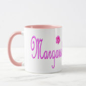 Mug Margaret Nom Logo rose, (Gauche)