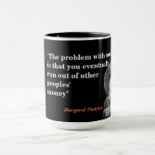 Mug Margaret Thatcher Citation sur le socialisme (Centre)
