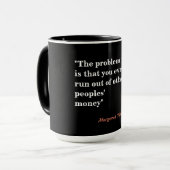 Mug Margaret Thatcher Citation sur le socialisme (Devant gauche)