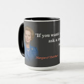 Mug Margaret Thatcher Cite Sur Qui Demander (Devant gauche)