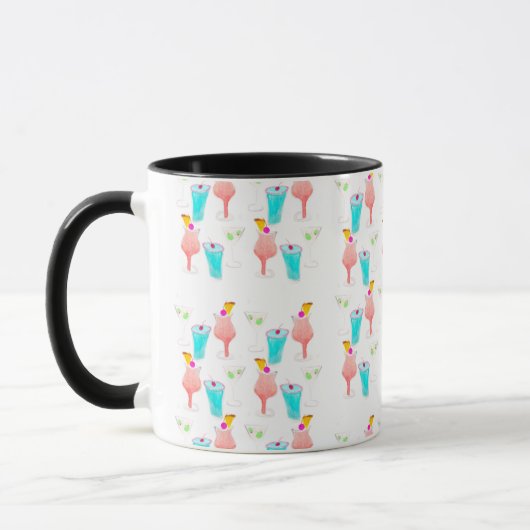 Mug Margarita de cocktail à motif aquarelle  (Gauche)
