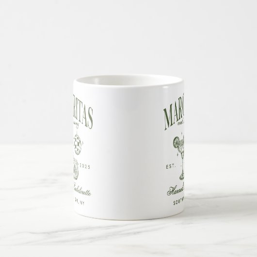 Mug Margueritas Rétro Modernes et Mariage Rayé Bach (Centre)