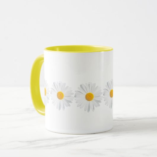 Mug marguerite blanche (Devant gauche)