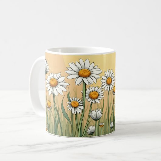 Mug Marguerite blanche (Devant gauche)