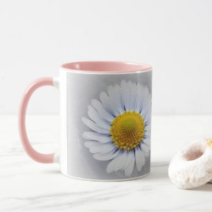 Mug marguerite blanche brillante