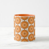 Mug Marguerite orange de style les années 70 (Centre)