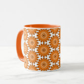 Mug Marguerite orange de style les années 70 (Devant gauche)