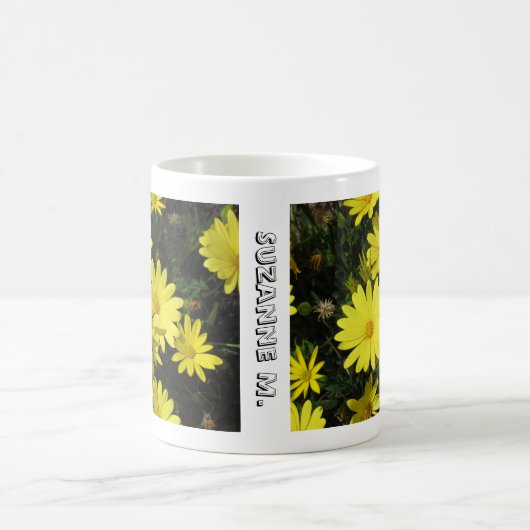 Mug - Marguerites avec nom (Centre)