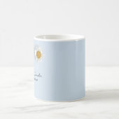 Mug Marguerites blanches élégantes bleues (Centre)