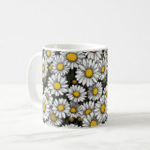 Mug Marguerites – Conception de fleurs joyeuse (Devant gauche)