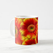 Mug Marguerites de Gerbera jaune et orange (Devant gauche)