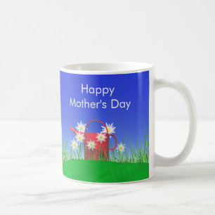 Mug Marguerites de jour de mères et boîte d'arrosage