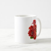 Mug Marguerites Gerbera Rouges (Devant droit)