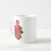 Mug Marguerites Gerbera Rouges (Devant gauche)