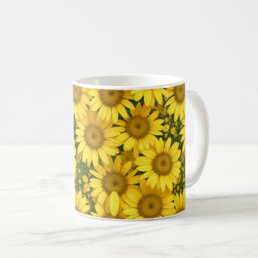 Mug Marguerites jaunes (Devant droit)