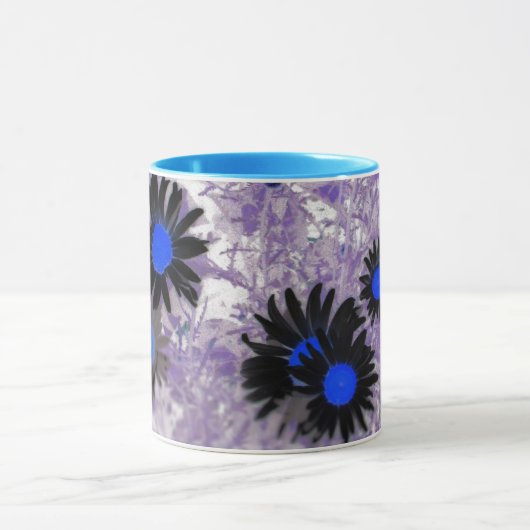 Mug marguerites noir et bleu (Centre)