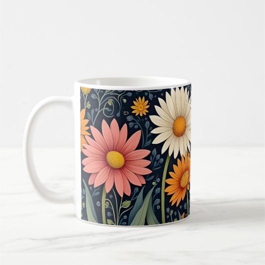Mug Marguerites peintes (Gauche)