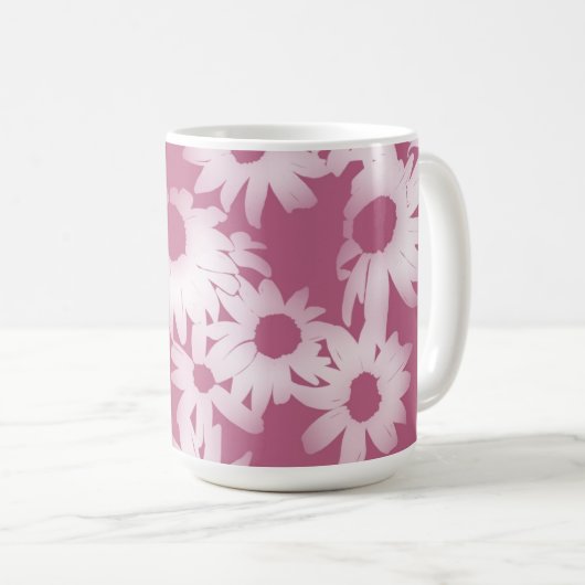 Mug Marguerites Raspberry Color Me (Devant droit)