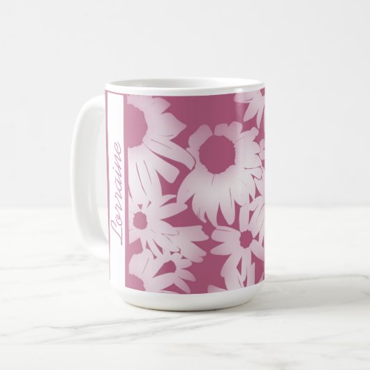 Mug Marguerites Raspberry Color Me (Devant gauche)