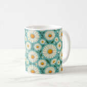 Mug Marguerites sur un fond bleu doux (Devant droit)