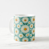 Mug Marguerites sur un fond bleu doux (Devant gauche)