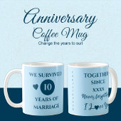 Mug Mari 10 ans de mariage est année bleue