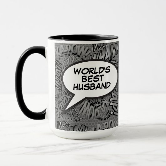 Mug Mari Amusant Moderne Noir et Blanc (Gauche)