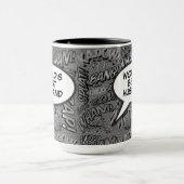 Mug Mari Amusant Moderne Noir et Blanc (Centre)