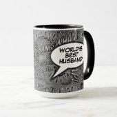 Mug Mari Amusant Moderne Noir et Blanc (Devant droit)