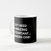 Mug Mari Comptable Incroyable Mots de Femme Mignonne e (Devant gauche)