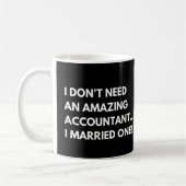 Mug Mari Comptable Incroyable Mots de Femme Mignonne e (Gauche)