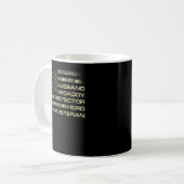 Mug Mari Daddy Protecteur Héros Vétérinaire USA Drapea (Devant gauche)